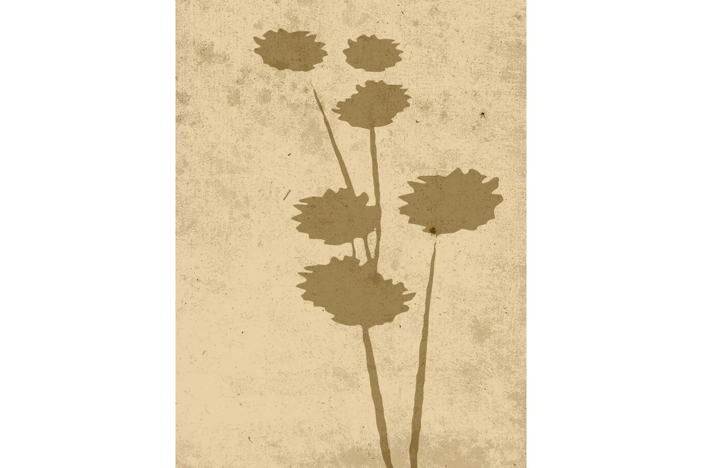 Poster Flower art 30x40 cm - Beige