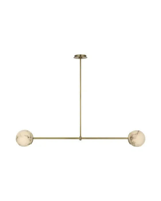 Melange 54" Linear Pendant Antique-Burnished Brass