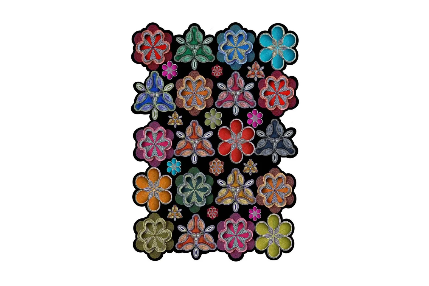 Homefesto Matta 50x80 cm - Multifärgad