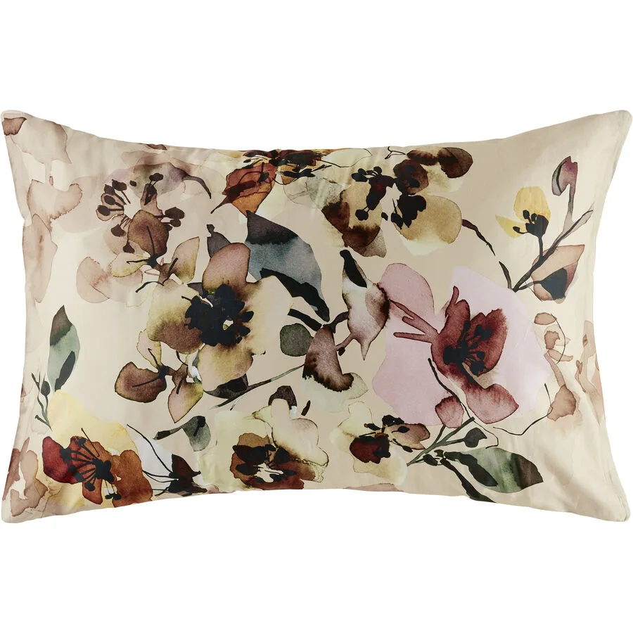 KAS Kissenbezug Romneya bunt Blumenmuster Baumwolle B 50 T 70 cm