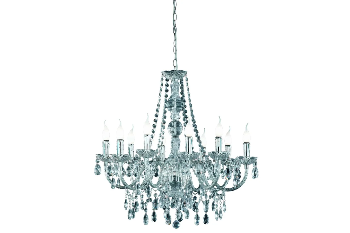 Luster Ljuskrona 10L E14 transparent - Transparent