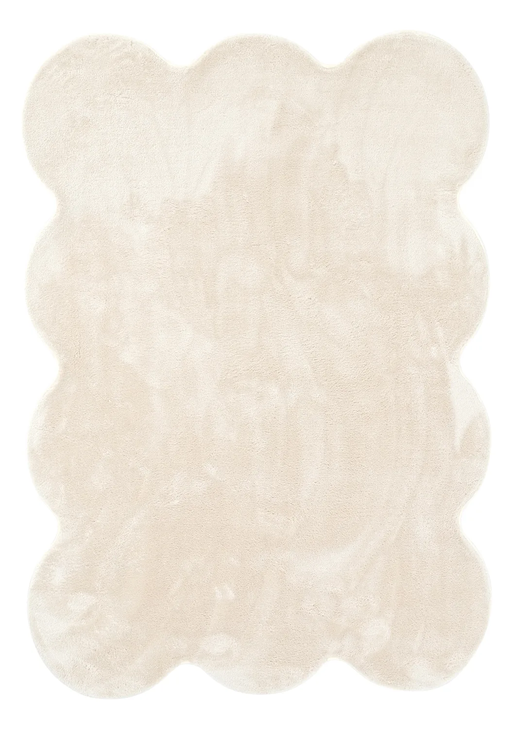 Bølget ryeteppe - Aranga Super Soft Fur (beige) (Størrelse: 140 x 200 cm)