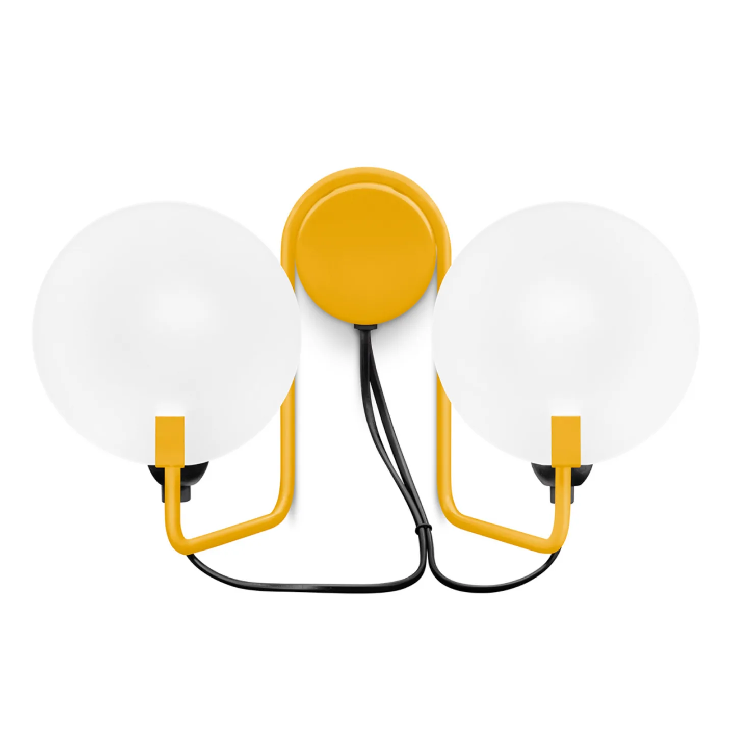 Bugia LED-Wandleuchte, gelb, zweiflammig - Stilnovo - Wohnzimmer - Design - Metall - Mehrflammig