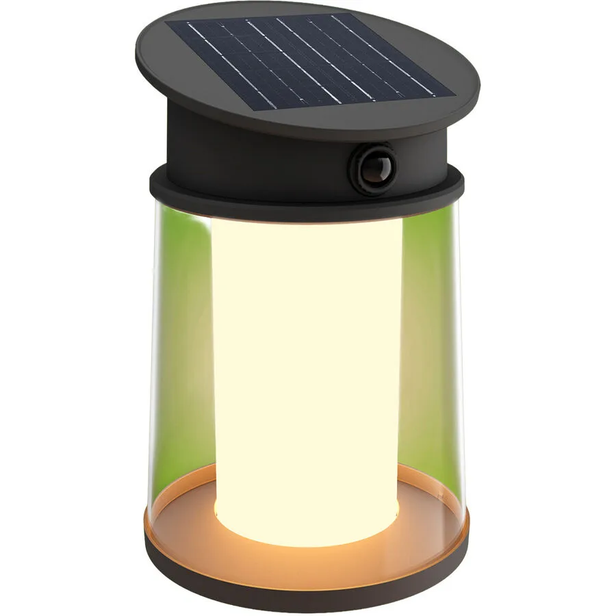 Solarlampe Philips Schwarz Metall 20 cm 31.7 cm - LED - Lichtfarbe: Extra warmweiss - LED Energiesparlampen