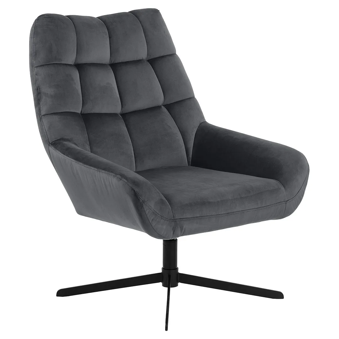 Paris Sessel Velours grau.
