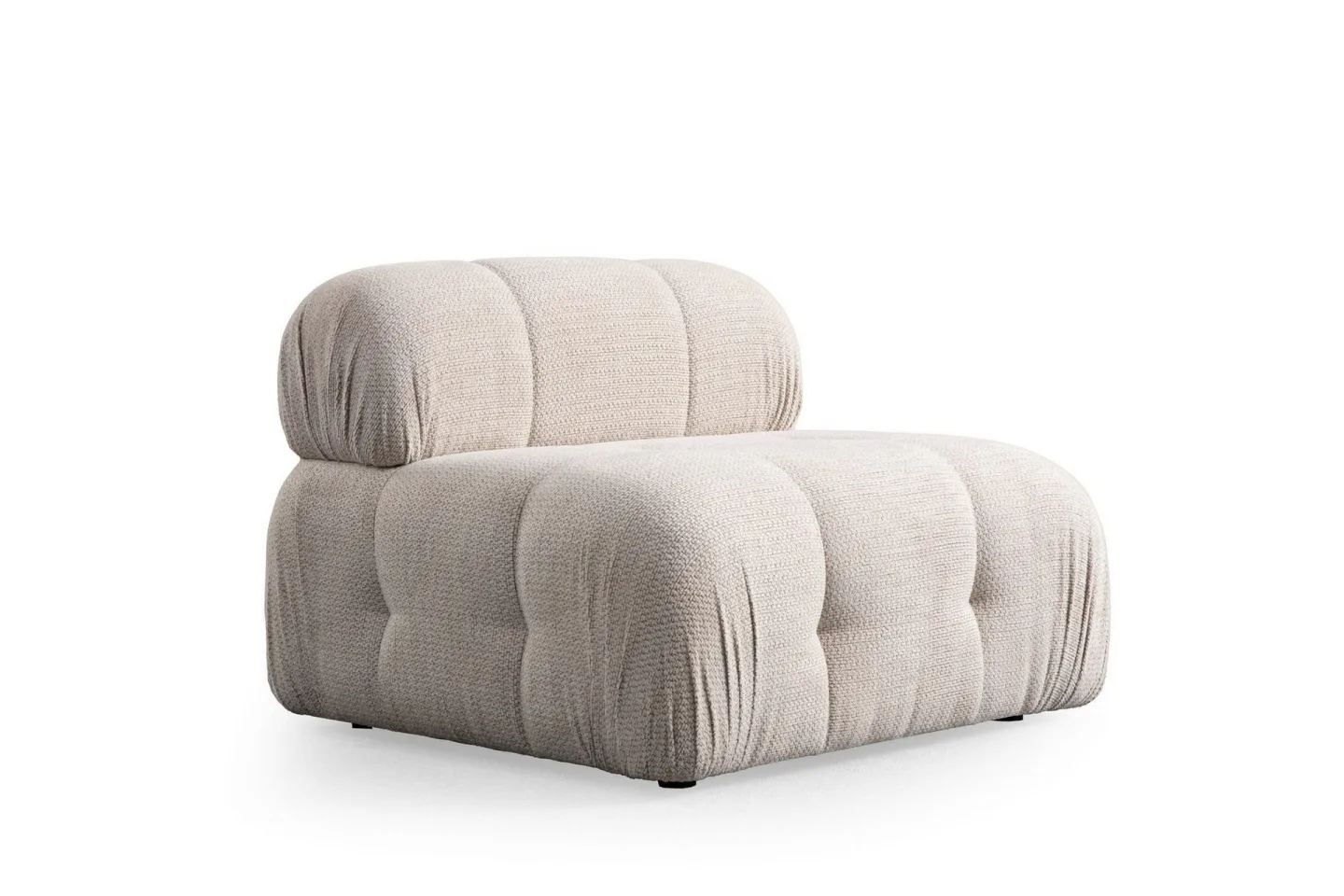 Belgin Mittmodul / Fåtölj 95 cm med fast ryggstöd - Cream