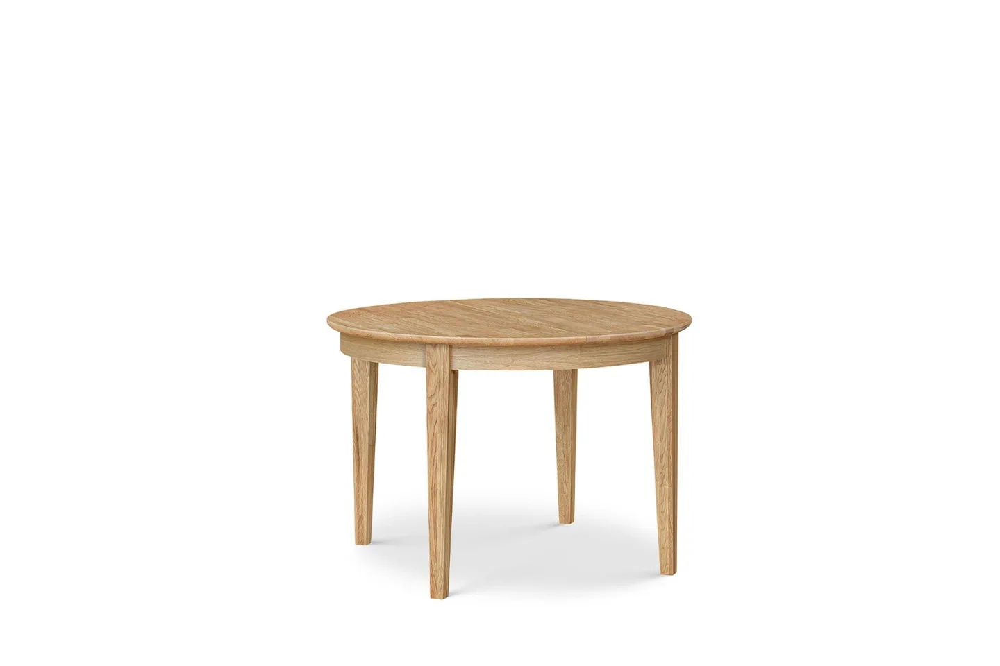Rönne Förlängningsbart Matbord 110-150 cm Runt för 6 personer i massivt trä - Brun/Natur