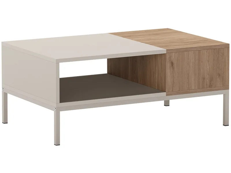 MARCKERIC Couchtish MALLORCA 56x90x40cm cremefarben