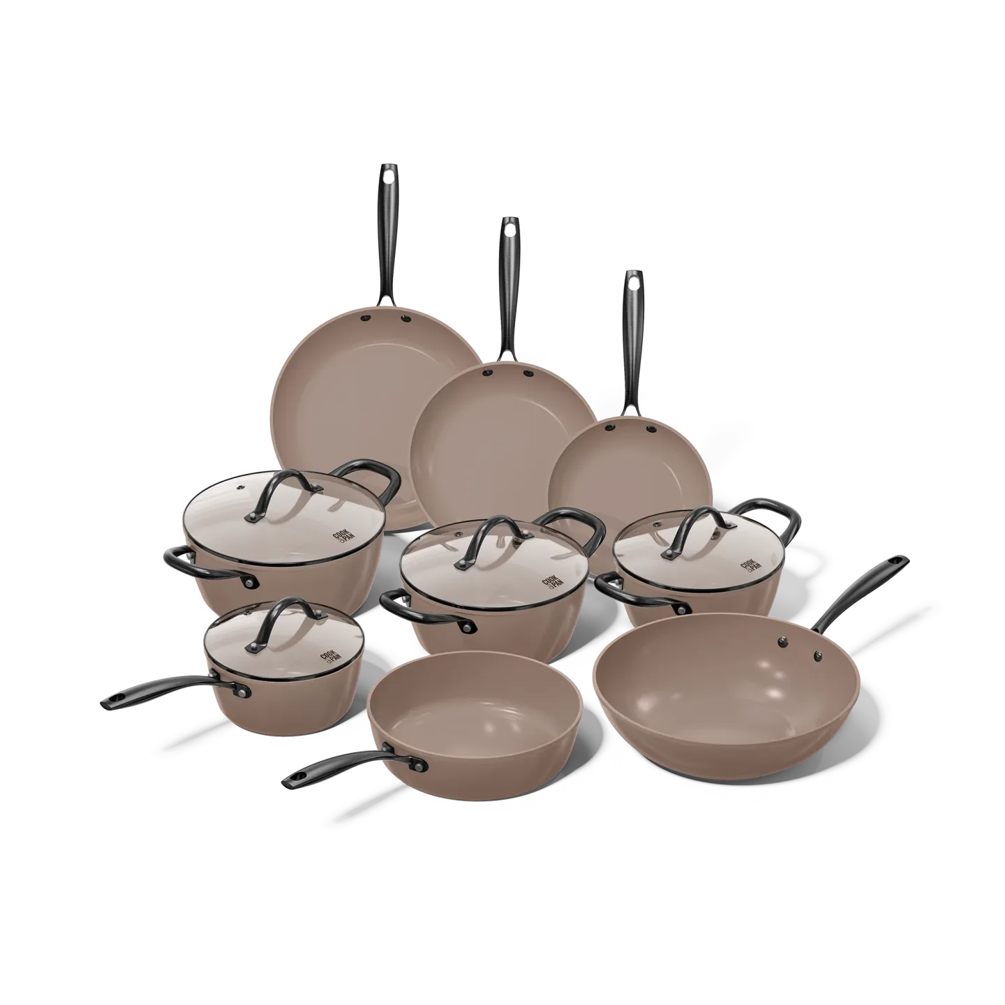 Taupe of Mind Topfset und Pfannenset 9-teilig