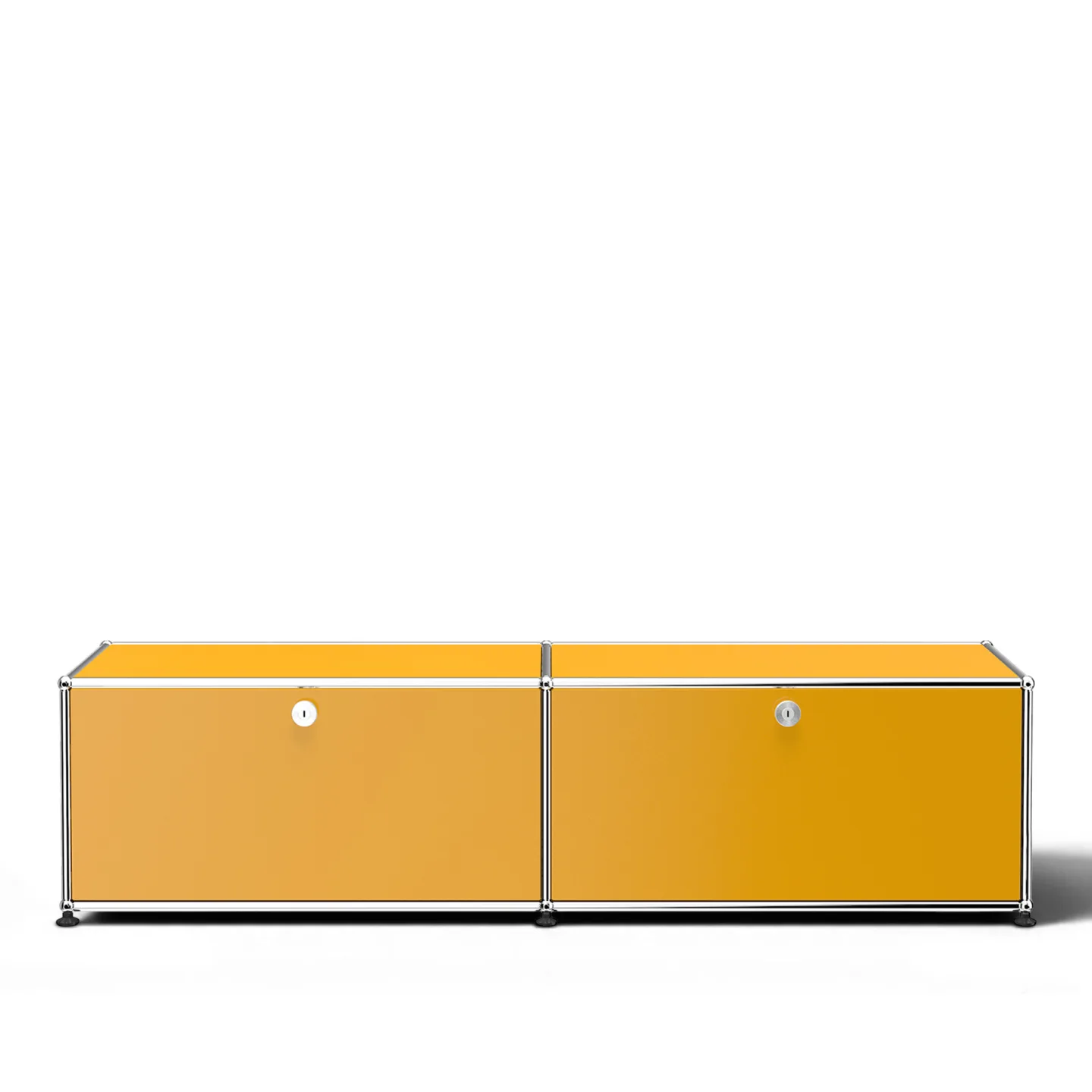USM - USM Haller 3 Media Unit Golden Yellow - TV-bänkar - Fritz Haller & Paul Schärer - Gul - Metall