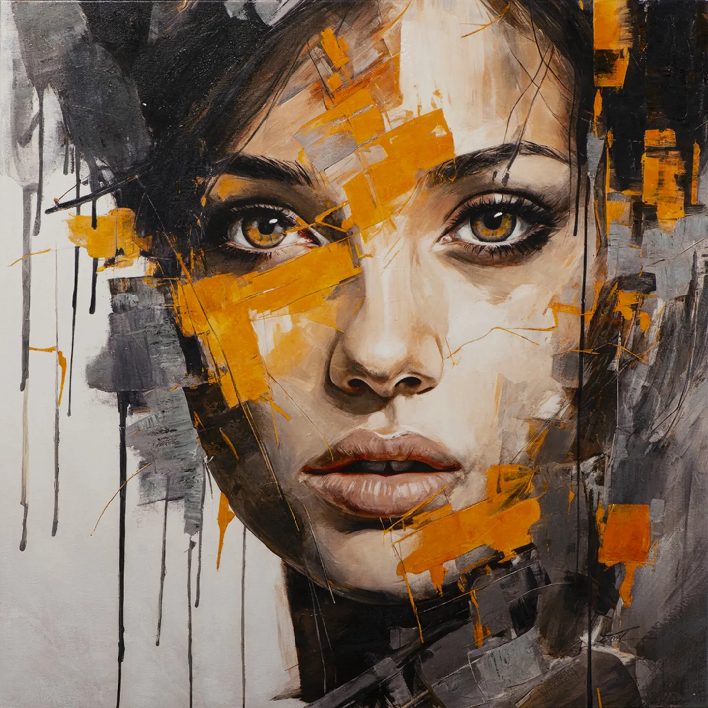 image LAND Gemälde Brown Eye Girl | Schubiger Möbel