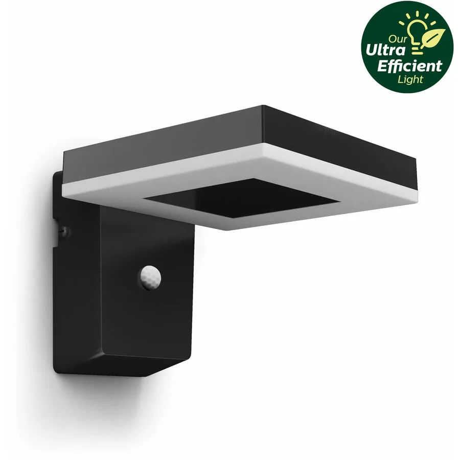Solarlampe Philips Schwarz Kunststoff 16 cm 13.5 cm - LED - Lichtfarbe: Warmweiss - LED Energiesparlampen