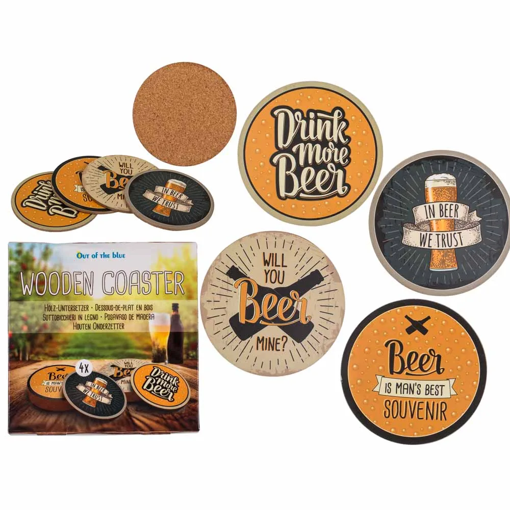Glasunderlägg Beer 4-pack