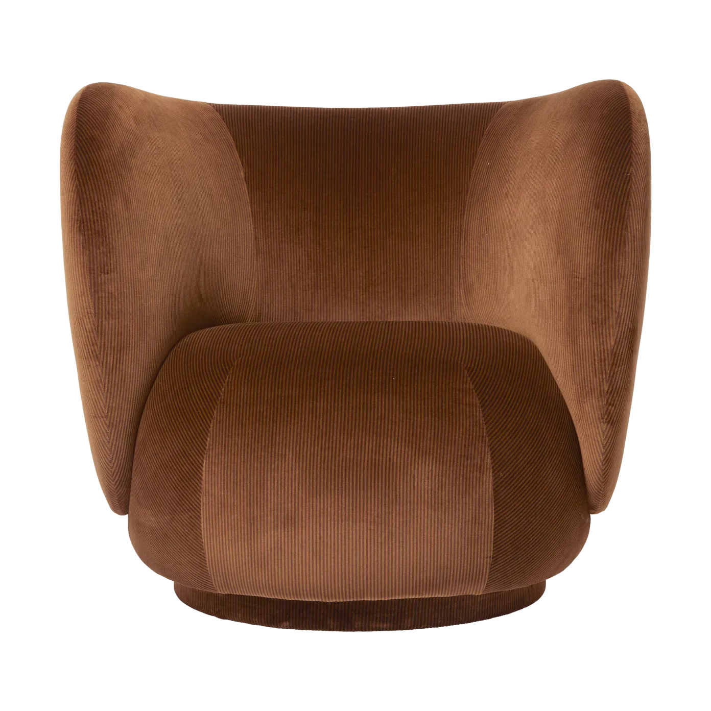 Ferm Living Rico lounge chair Sessel swivel Devoré velvet-Rust