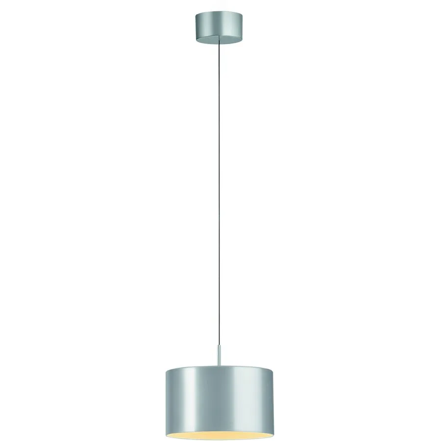 Designer-Pendellampe Bankamp Grand Metal aluminium matt dimmbar D 20 cm - Farbe: Alu matt - LED - Lichtfarbe: Extra warmweiss - Material: