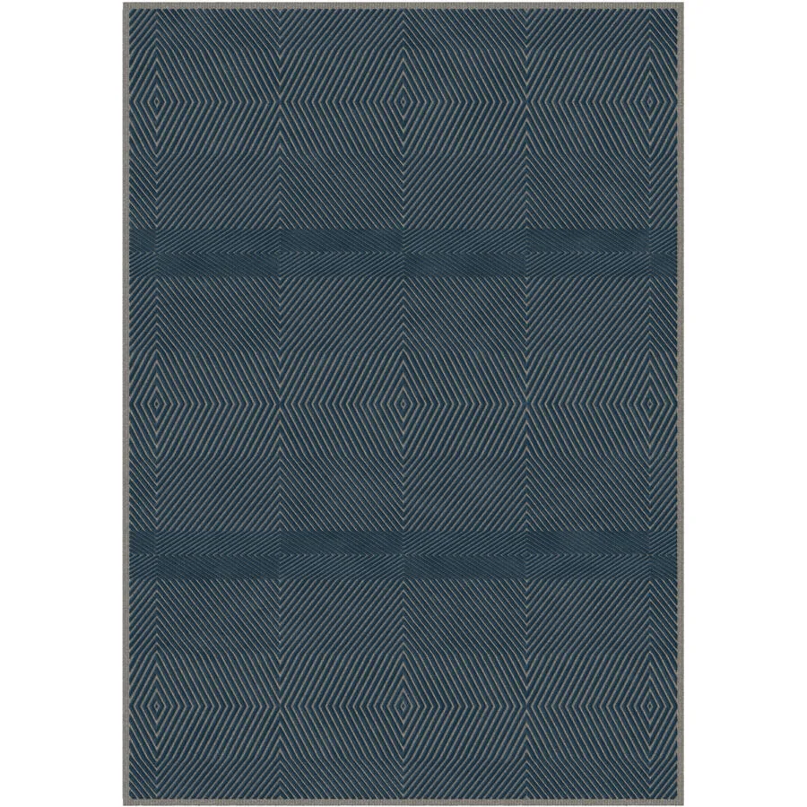 Teppich Lana Dunkelblau, Grau Anderes Muster Wolle, Polyamid 120 x 170 cm