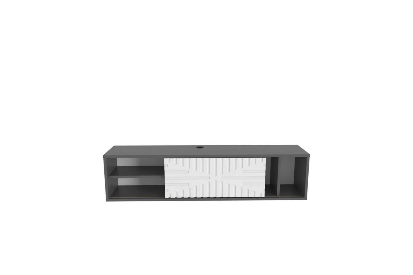 Saller Tv-bänk 140 cm - Antracit/Vit