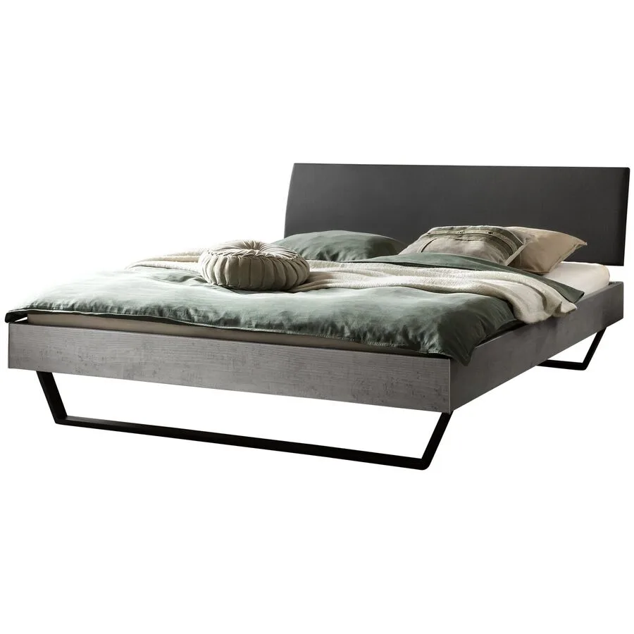 Hasena Bett Fred Betongrau MDF 140 x 200 cm