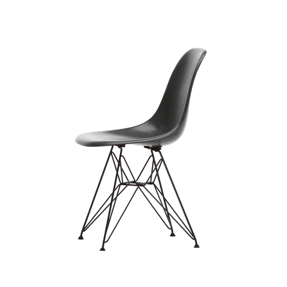 Vitra Eames Fiberglass Side Chair DSR stol Elephant hide grey-Dark basic