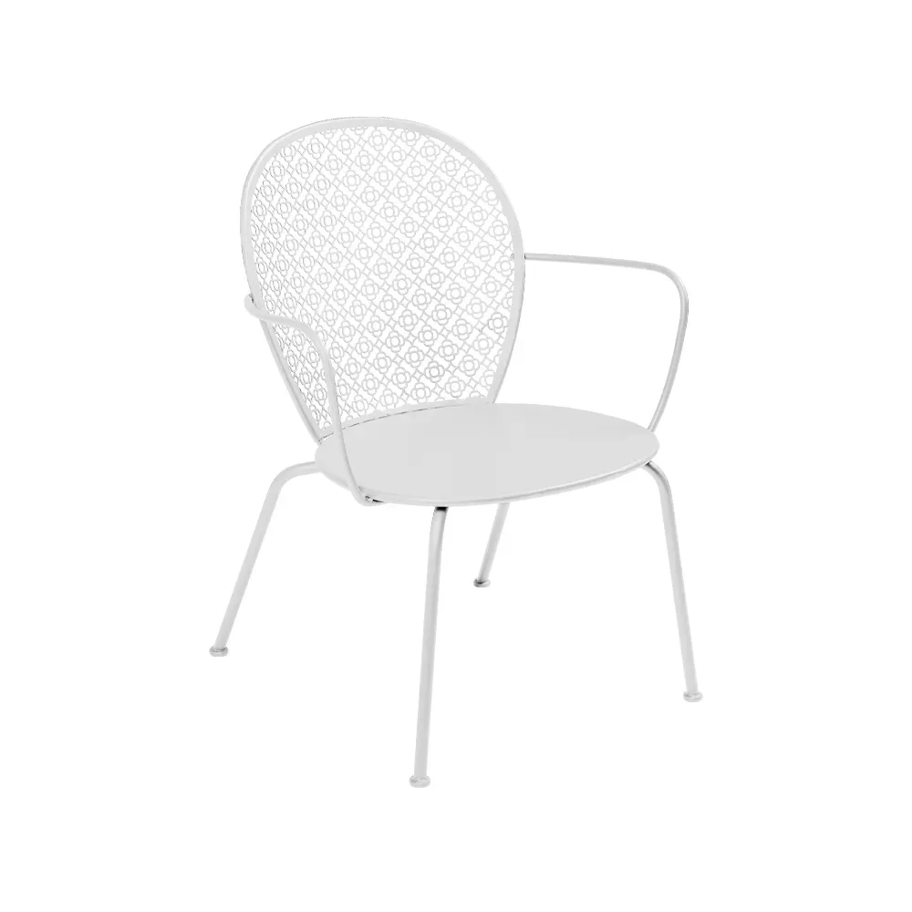 Fermob Lorette karmstol låg Cotton white (vit)