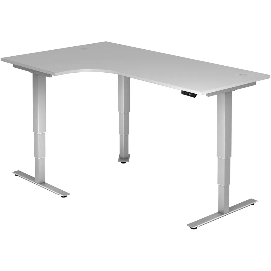 Schreibtisch Office Grau Holz 200 cm - Material: Holzwerkstoff