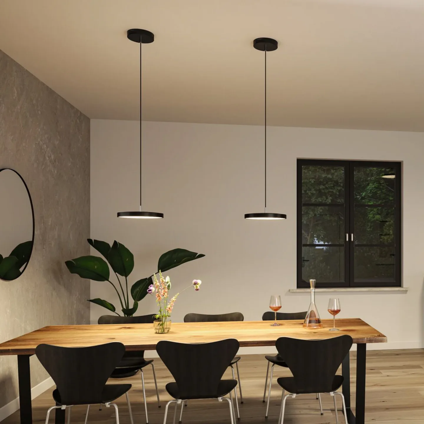 Hildor LED Pendelleuchte 3-step Dim. Matt Schwarz- Paulmann - Wohnzimmer - Modern - Metall - Einflammig
