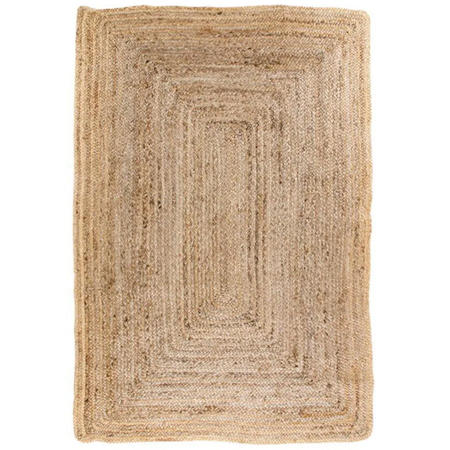 Teppich Runavo nature Einfarbig Jute 60 x 90 cm