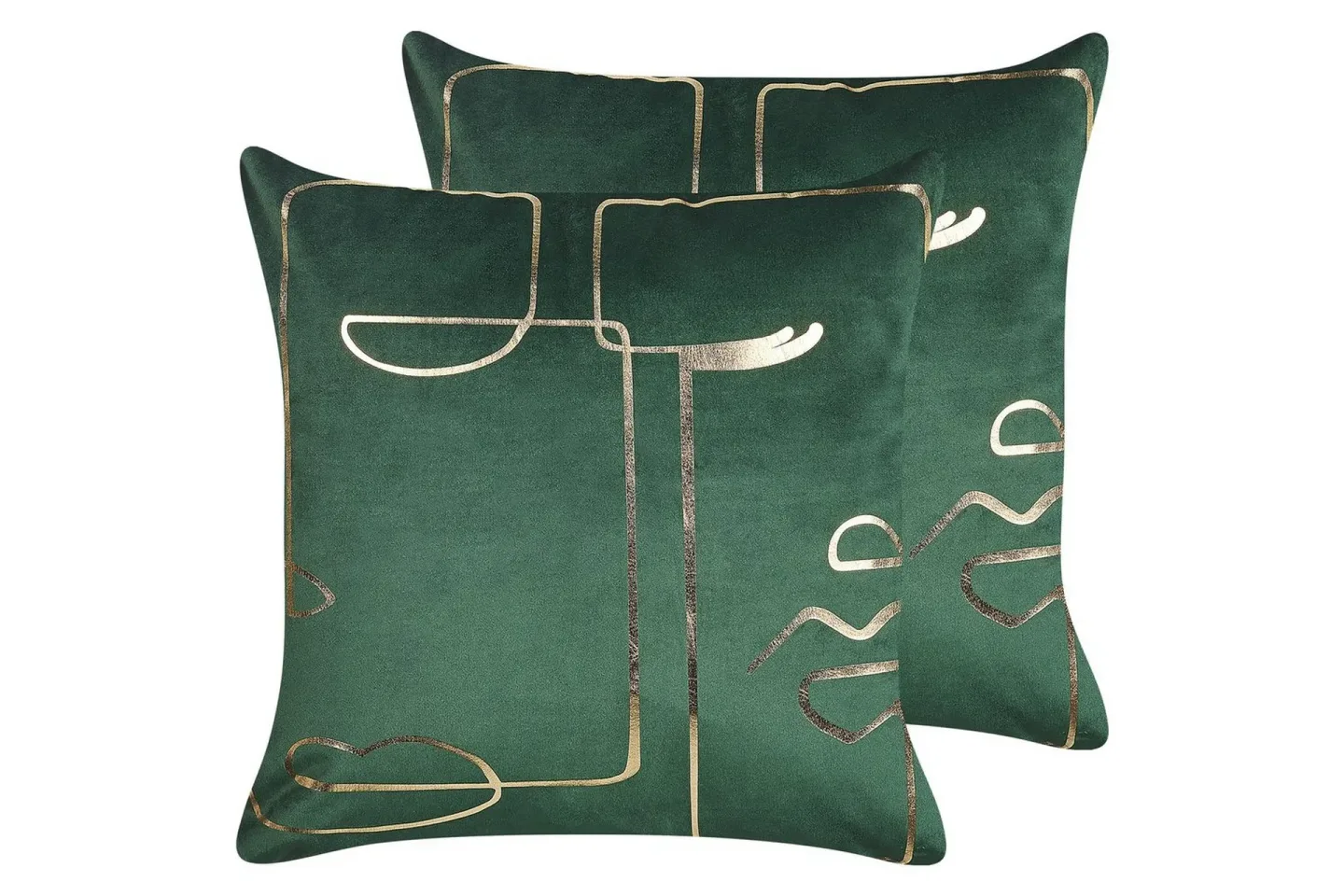 Prydnadskuddar Philodendron set om 2 Grön/guld - Grön/guld