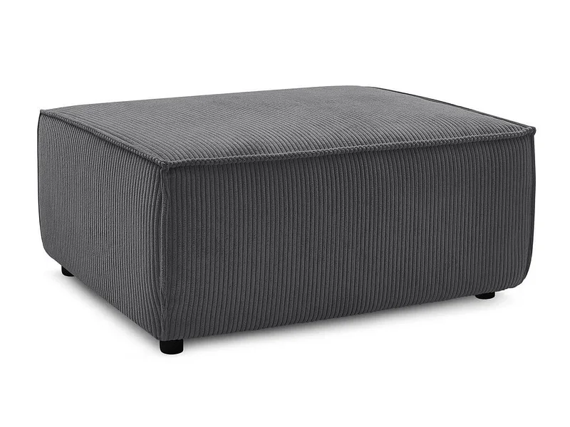 Hocker BOBOCHIC NIHAD 70x100x44cm cord-stoff dunkelgrau