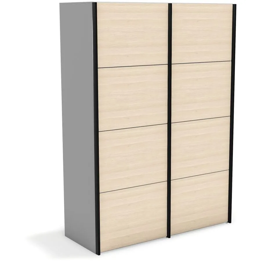 Kleiderschrank Window lichtgrau Holzwerkstoff B 148.3 cm - Möbel Konfigurator: Traummöbel individuell zusammenstellen