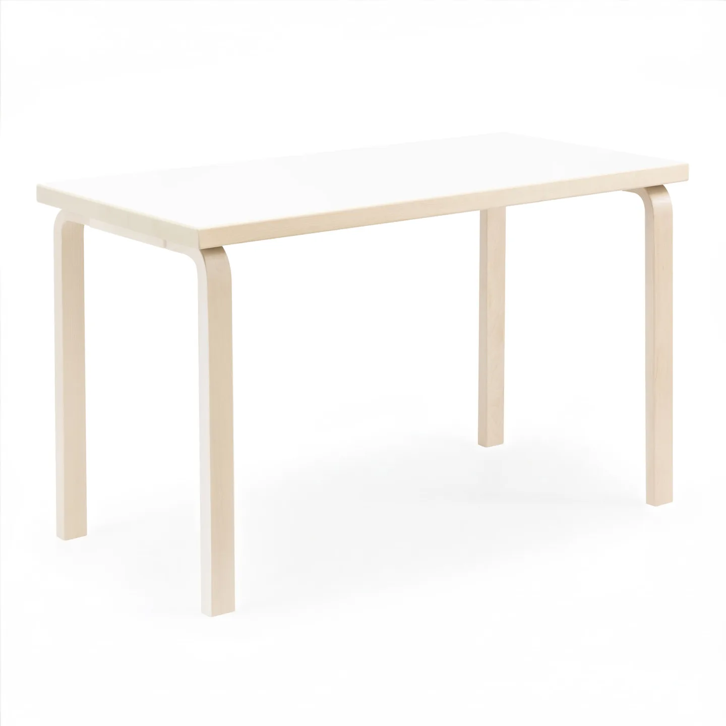 Artek - Aalto Table 80A, White laminate top, Natural lac - Matbord - Alvar Aalto - Vit - Trä