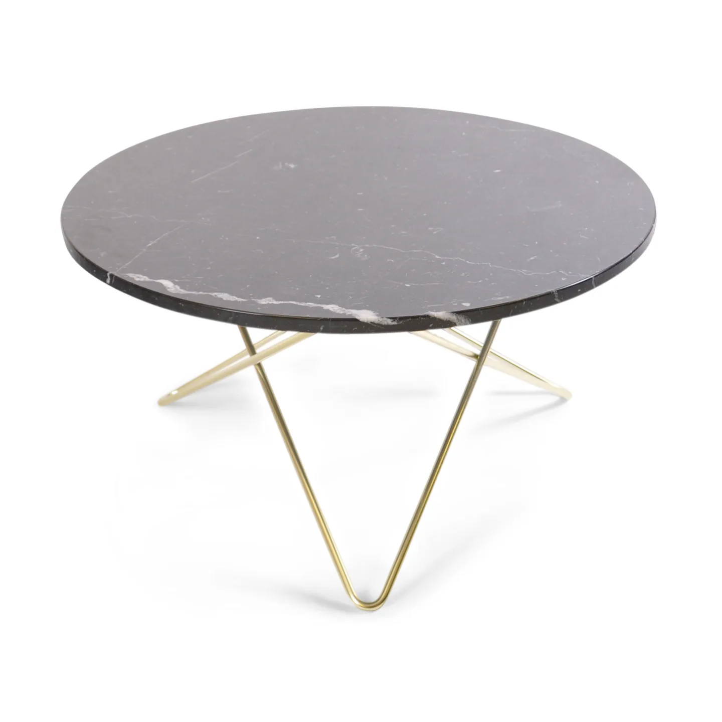 OX Denmarq - O Table, Brass Frame, Top: Black Marble - Soffbord - Dennis Marquart - Svart - Metall/Sten