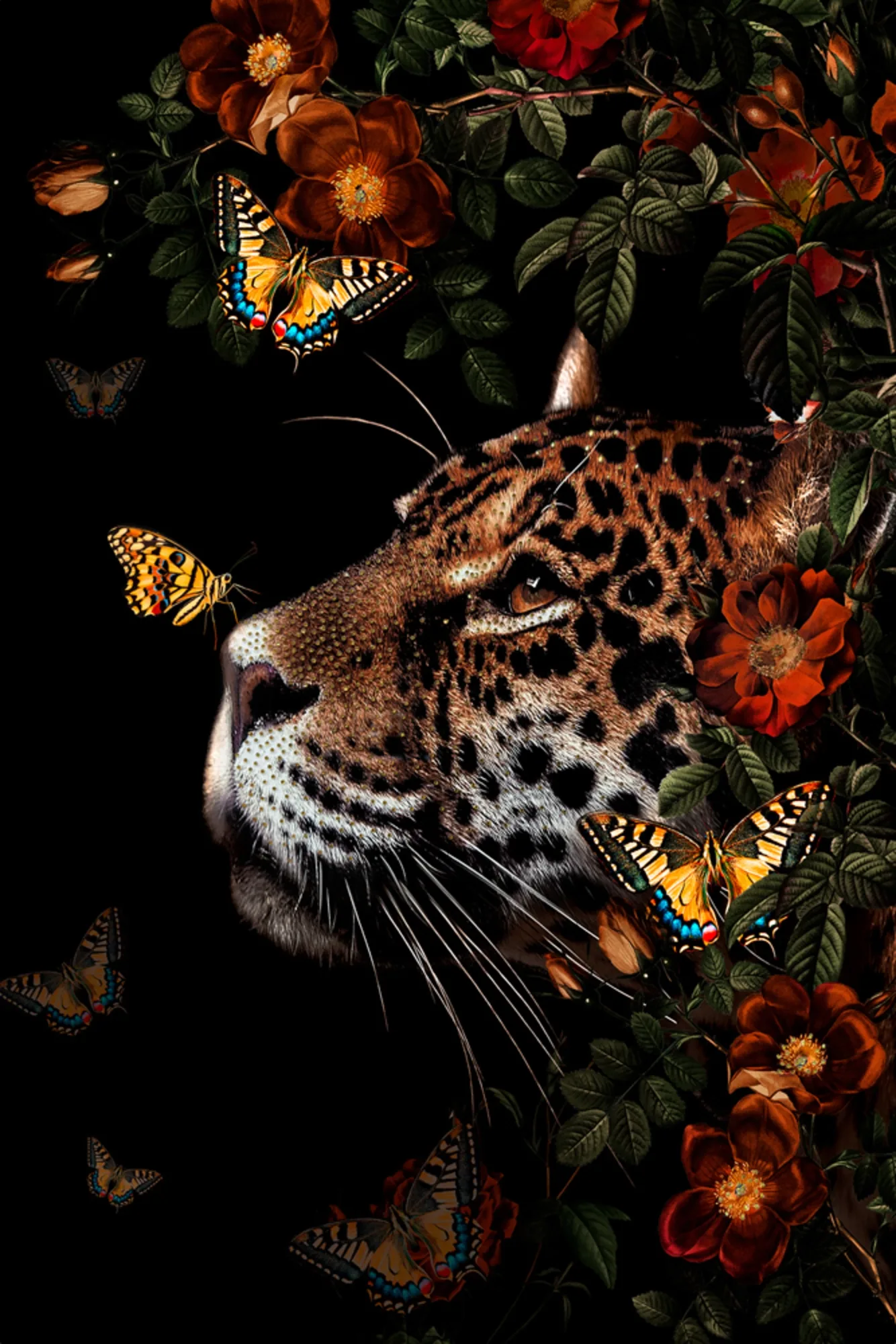 image LAND Glasbild Glitzernder Leo | Schubiger Möbel