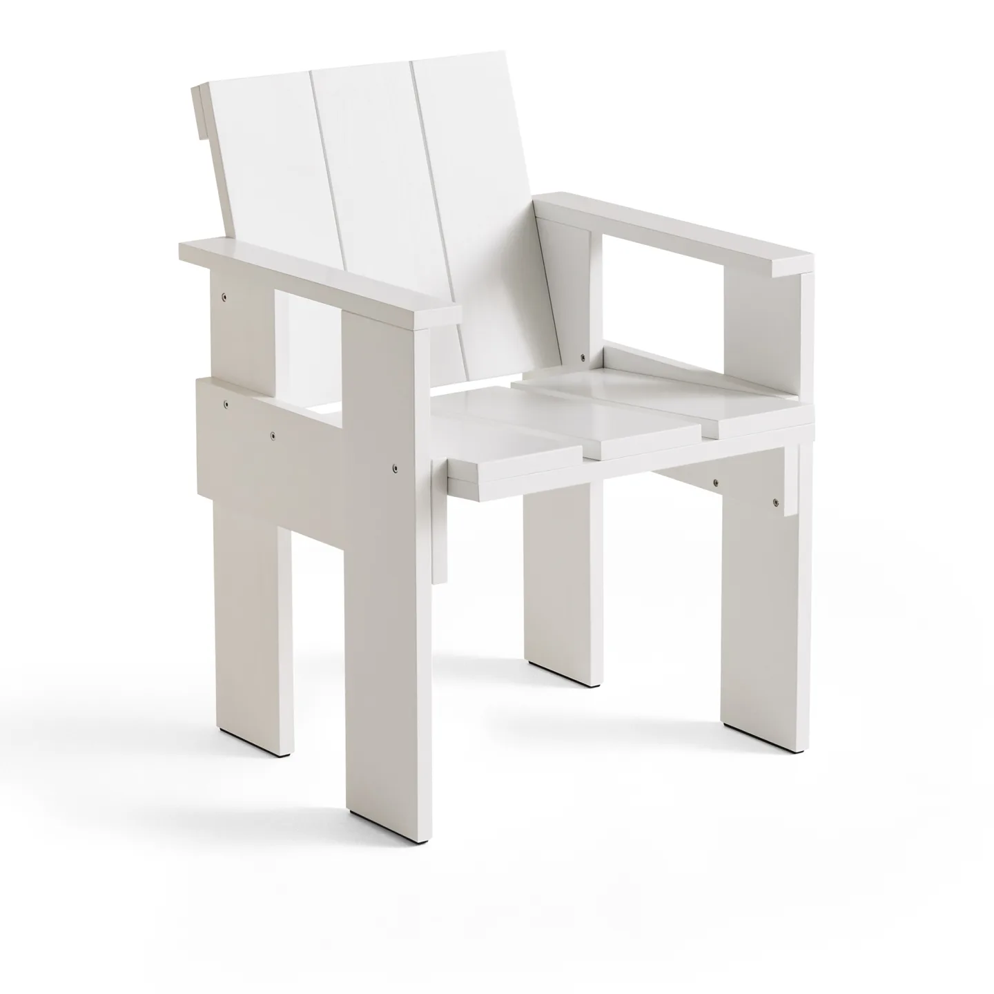 HAY - Crate Dining Chair / White - Matstolar utomhus - Gerrit Rietveld - Vit - Trä