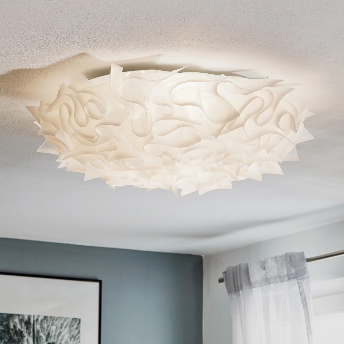 Veli Deckenleuchte opal 78 cm - SLAMP - Wohnzimmer - Design - Kunststoff - Rund