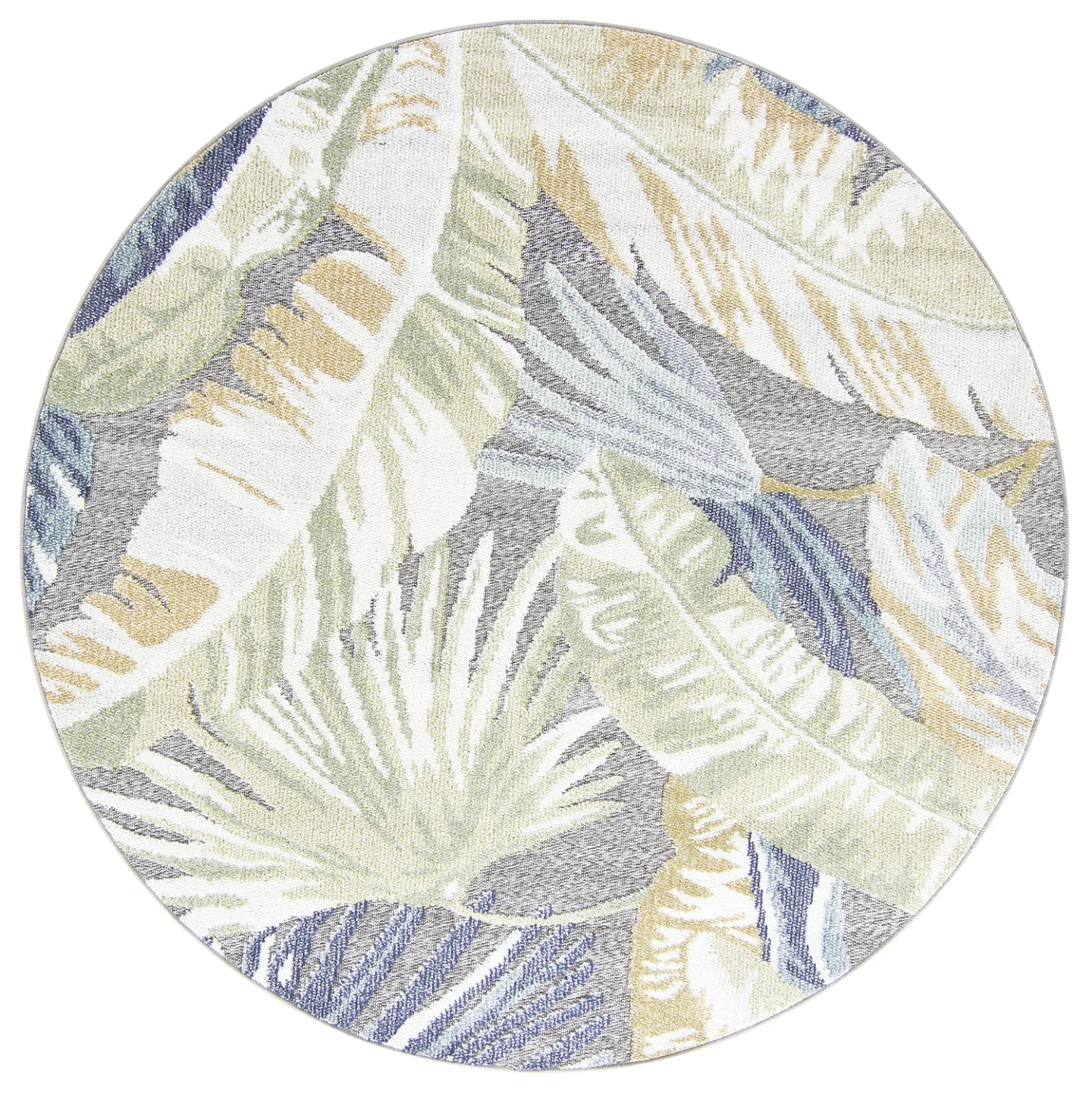 Runde tepper - Indoor/Outdoor Havana (blå/multi) (Størrelse: Ø 160 cm)