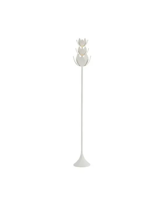 Alberto 70" Floor Torchiere Plaster White