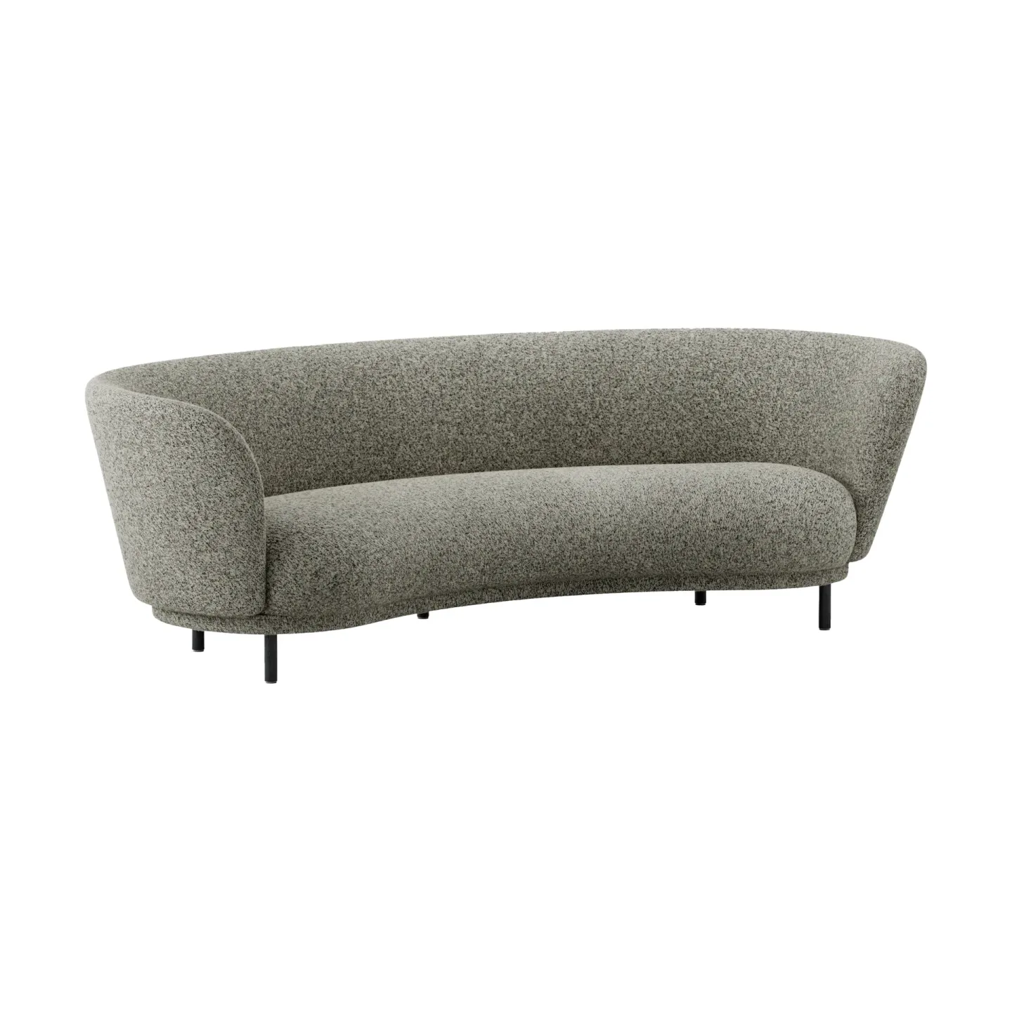 Massproductions Dandy 3-Sitzer Sofa Black oak - Kirkby Design, Spiral - 23 Monochrome