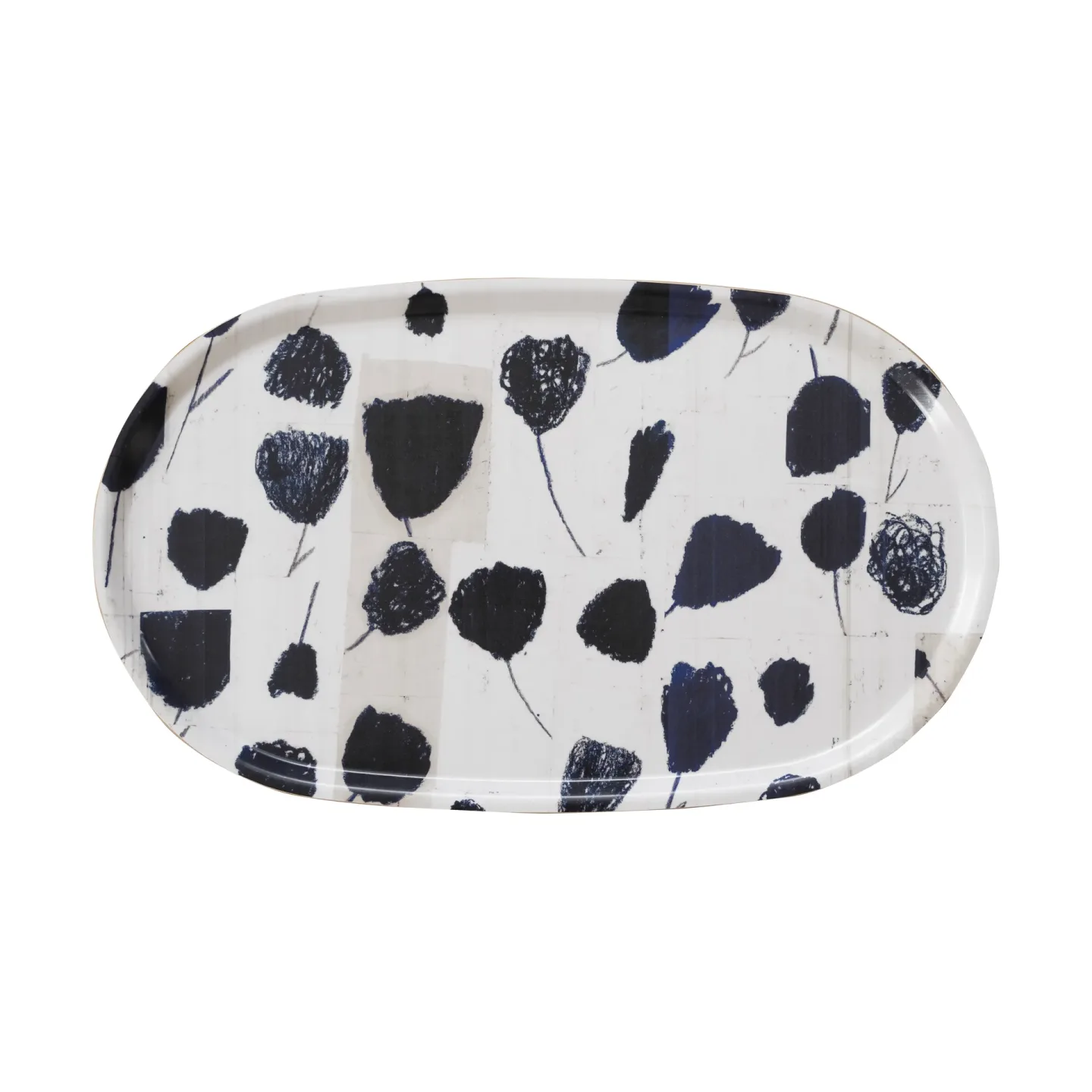 Fine Little Day Bouquet Tablett 33x55 cm Black-white