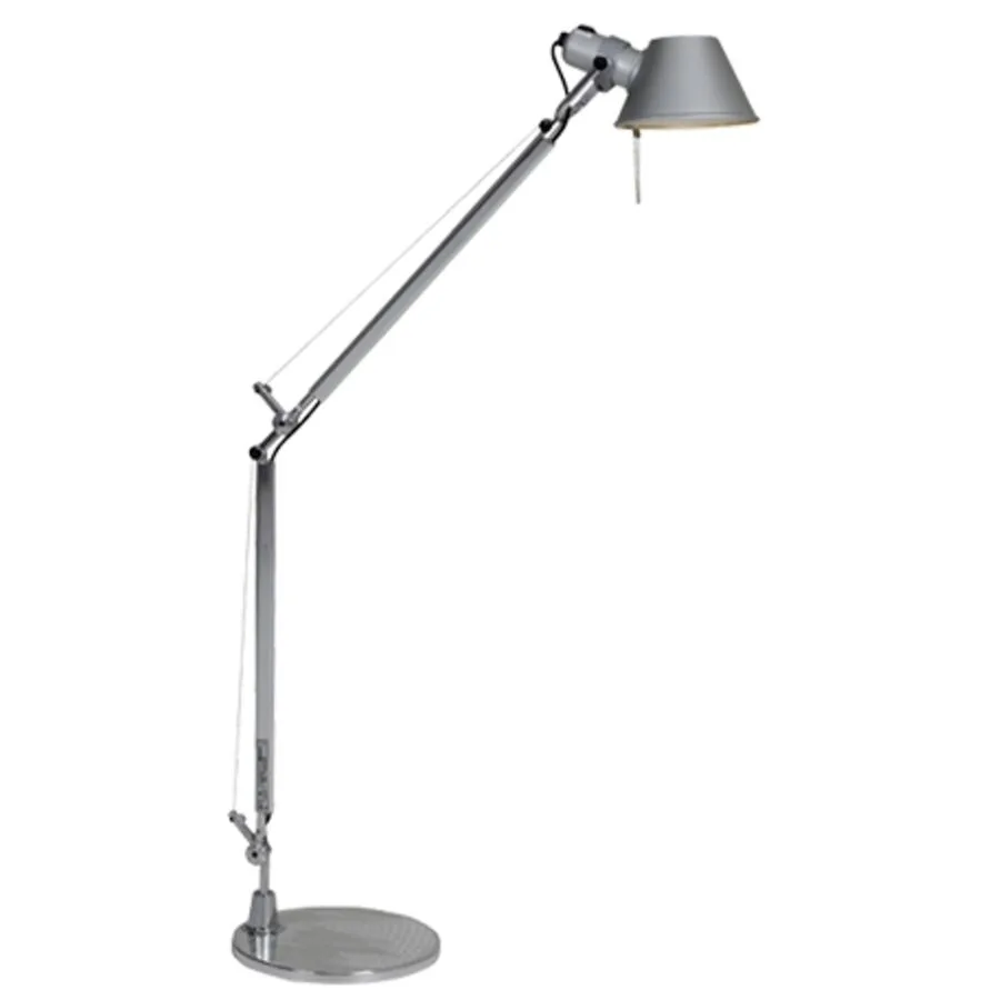 Designer-Tischlampe Artemide Tolomeo silber dimmbar H 64.5 cm - Material: Aluminium - LED - Lichtfarbe: Warmweiss - LED Energiesparlampen