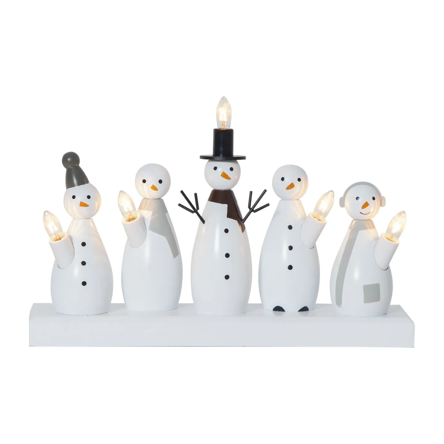 Star Trading Snowman adventsljusstake Vit