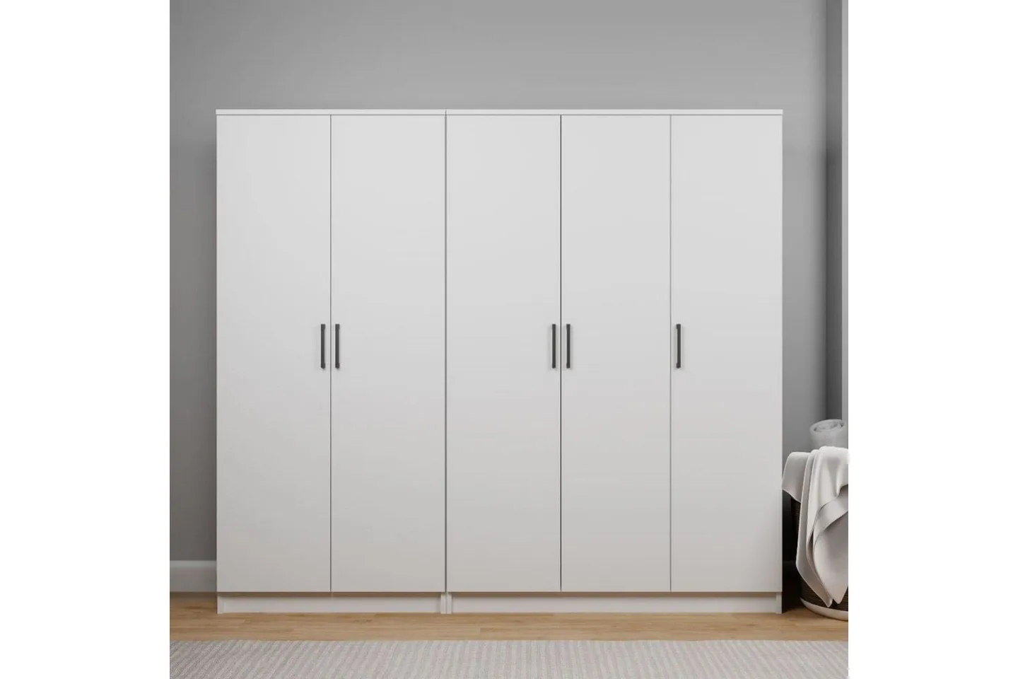 Olera Garderob 200x180 cm - Vit