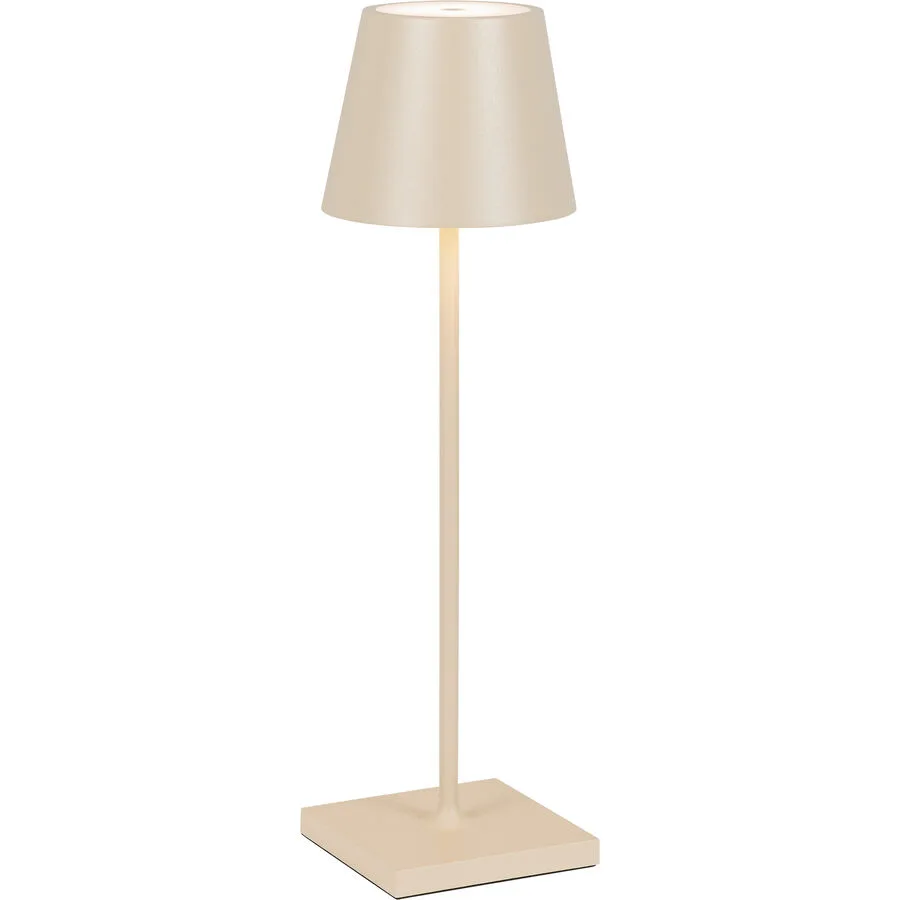 Tischlampe Aline Beige Aluminium/Kunststoff 11 cm 38 cm - LED - Lichtfarbe: Extra warmweiss - Material: Aluminium, Kunststoff - Tischlampe- LED