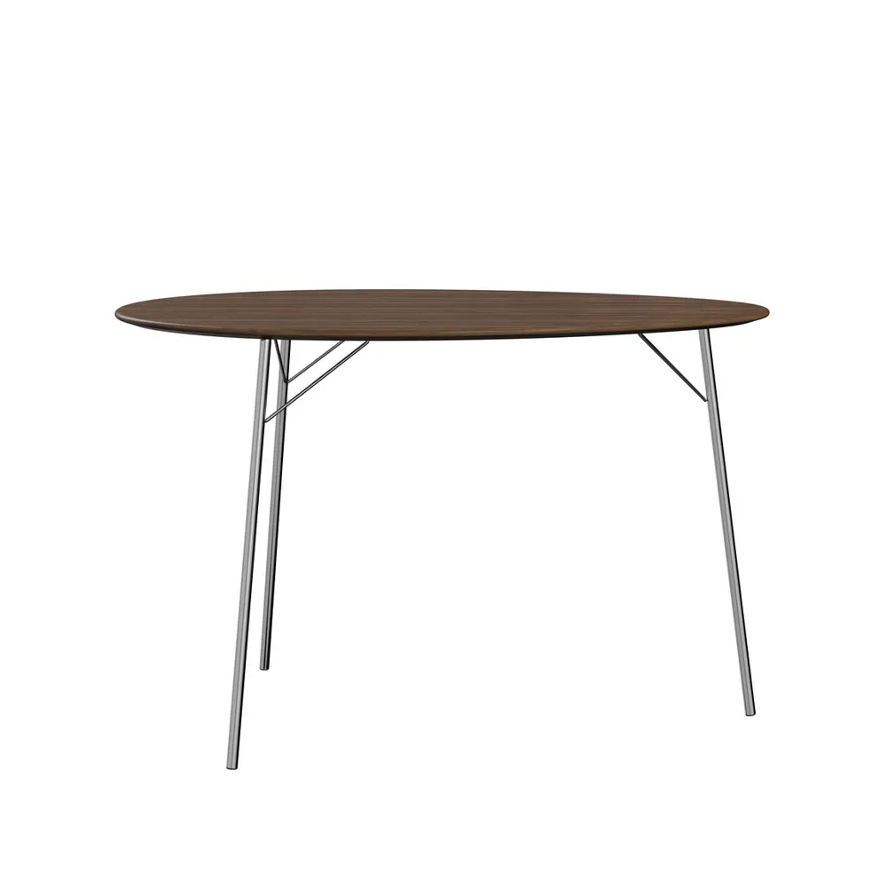 Fritz Hansen Ägget bord Lackerad valnöt-chrome