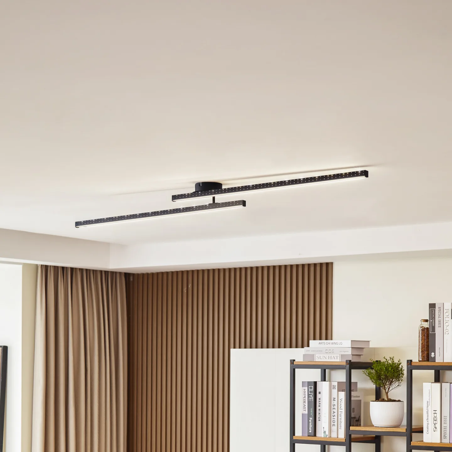 Aurendor LED Loftlampe L135 Black - Lindby - Stue - Moderne - Aluminium - Med flere lyskilder