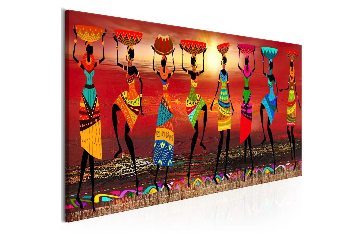 Tavla African Women Dancing 135x45 cm -