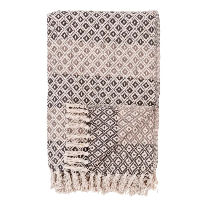 Alanya Plaid 130x180cm braun, beige, weiß.