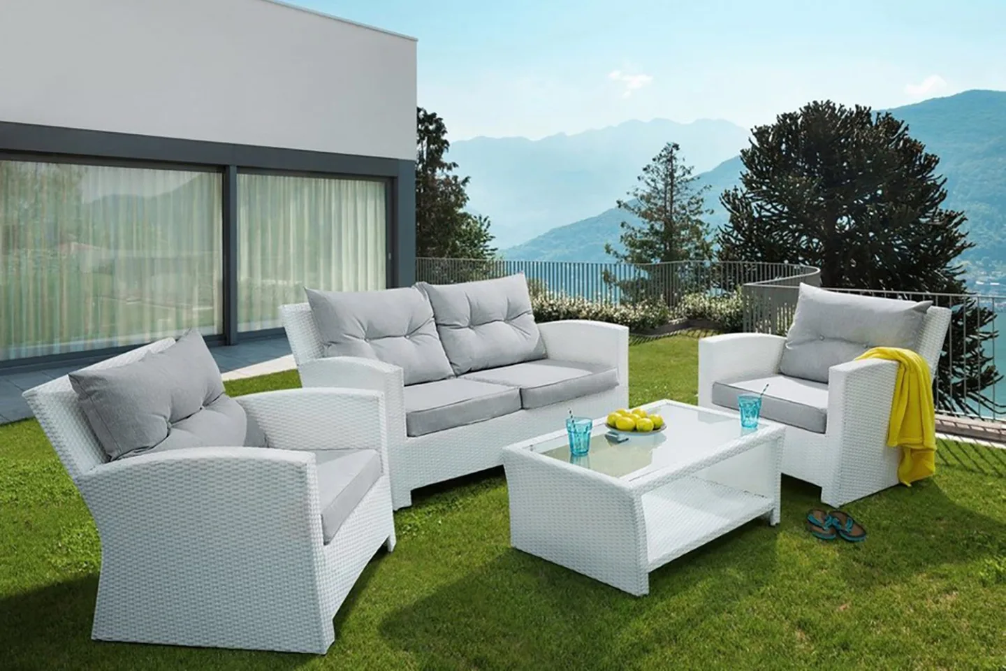 Marino Loungegrupp Utomhus 146 cm - Vit