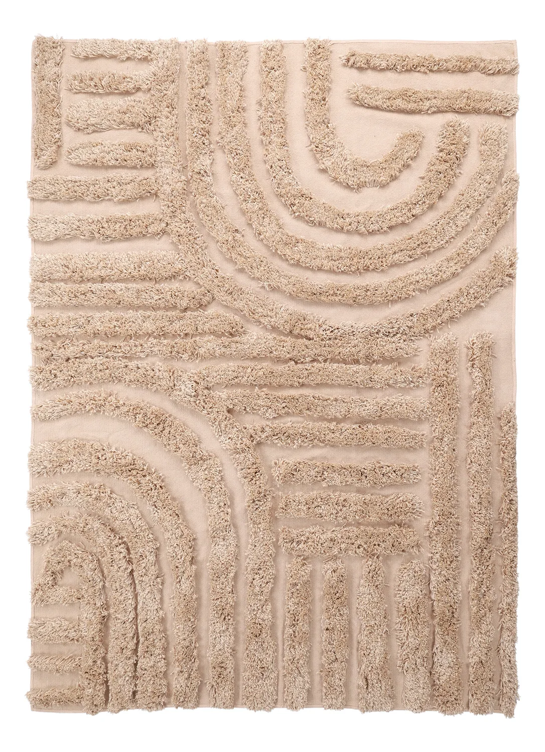 Ryetepper - Cazorla Natural Cotton Shaggy (beige) (Størrelse: 240 x 340 cm)