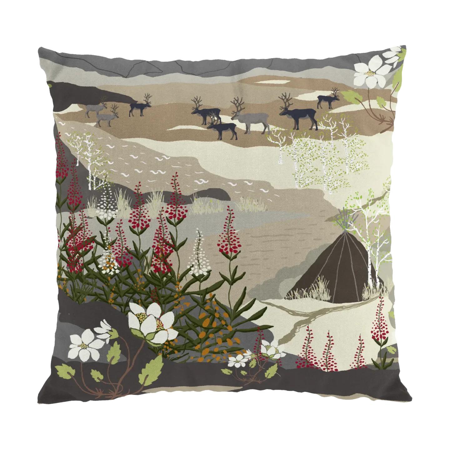Arvidssons Textil Bergwanderung Kissenbezug 47 x 47cm Beige